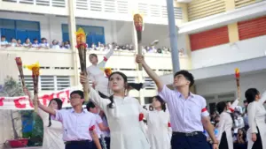 Giờ ra chơi 'bùng nổ' ở Trường THPT Nguyễn Thị Diệu